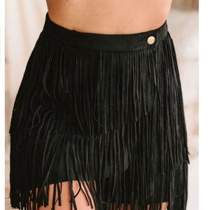 Fringe Wrap Skirt (MEDIUM)